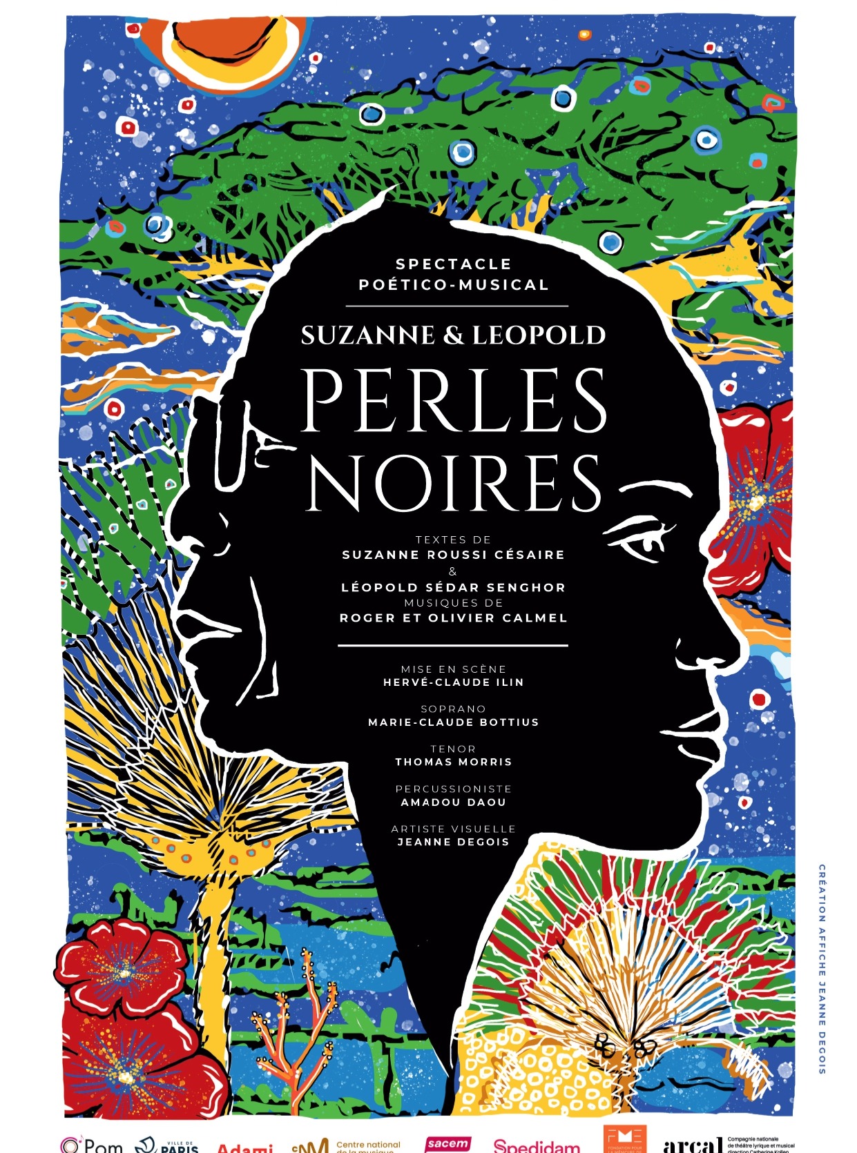 🎭 🖋️💜 SUZANNE ET LÉOPOLD, PERLES NOIRES : Une création lyrique vibrante
Il est des rencontres qui marquent l’histoire, et d’autres qui la réenchantent.
Je suis très heureux de vous dévoiler la magnifique affiche créée par Jeanne Degois et d'annoncer la création de :
SUZANNE ET LÉOPOLD, PERLES NOIRES
Un spectacle musical où les voix de Suzanne Roussi-Césaire et Léopold Sédar Senghor s’unissent dans un dialogue poétique et politique d'une modernité absolue !
Entre archives et imaginaire, cette œuvre pour soprano, ténor, percussions et ensemble à cordes est une traversée sonore entre deux mondes.
🎼 Notes de création : https://www.oliviercalmel.com/oeuvres/suzanne-et-leopold-perles-noires
🎟️https://www.verbeincarne.fr/programmation/suzanne-leopold-perles-noires/
🏛️ LA CRÉATION À L’ARCAL
Nous débutons actuellement une résidence d'un mois à l’Arcal Lyrique. Un immense merci à Catherine Kollen et toute son équipe pour leur accueil exceptionnel et leur précieux soutien dans ce processus de création.
🗓️ 5 DATES EXCEPTIONNELLES À LA CHAPELLE DU VERBE INCARNE
Le spectacle prendra ensuite son envol pour le Festival d'Avignon !
📍 Du 5 au 9 Juillet 2026
📍 Chapelle du Verbe Incarné
👉 Réservez vos places ici : www.verbeincarne.fr
✨ L’ÉQUIPE ARTISTIQUE
🎤 Interprètes : Marie-Claude Bottius (soprano) & Thomas Morris (ténor)
🥁 Percussions : Amadou Daou
🎼 Musique : Roger Calmel & Olivier Calmel
🎭 Mise en scène : Hervé-Claude Ilin
💡 Scénographie & Lumières : Jeanne Degois
👥 Production : Opéra Paris Outre-Mer (Membre FEVIS)
Merci à nos partenaires : Ville de Paris, Adami, CNM, SACEM, Spedidam, Fondation pour la mémoire de l’esclavage et l’Arcal Lyrique.
#SuzanneEtLeopold #PerlesNoires #TheatreMusical #Creation2026 #Senghor #SuzanneCesaire #OperaParisOutreMer #FestivalAvignon #Avignon2026 #ArcalLyrique #MusiqueContemporaine #OlivierCalmel #Poesie #Memoire